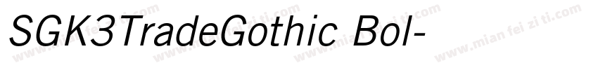 SGK3TradeGothic Bol字体转换